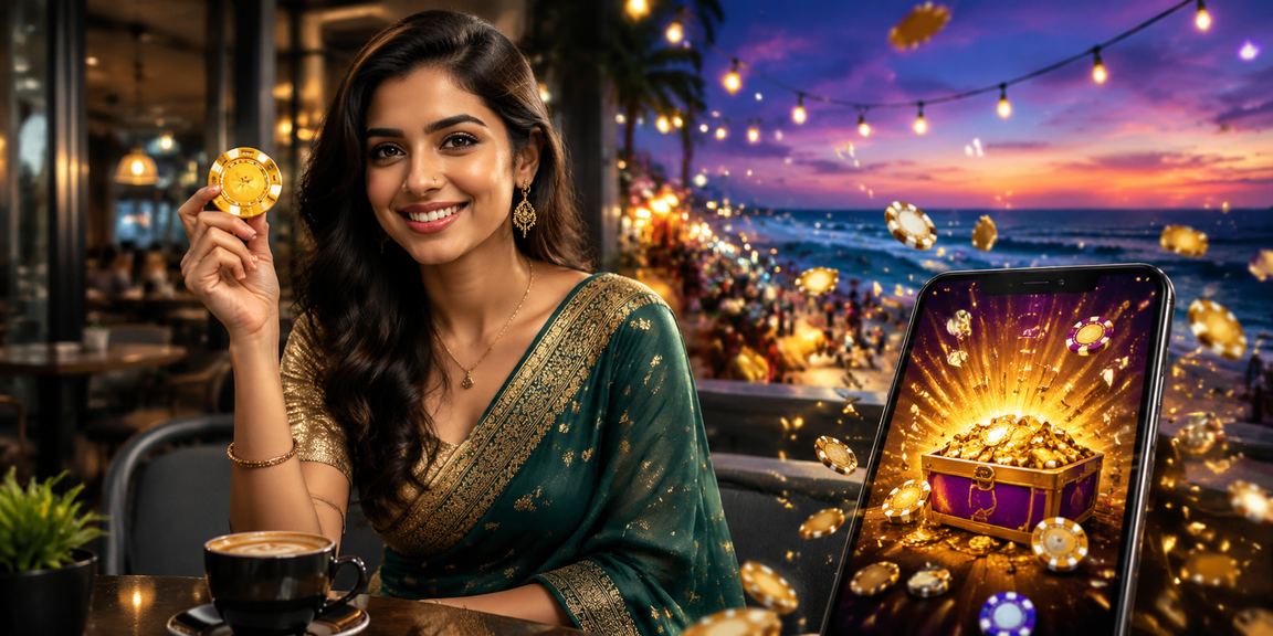 কক্সবাজার সৈকতে মোবাইলে অনলাইন ক্যাসিনো ব্রাউজ করছেন একজন ব্যবহারকারী